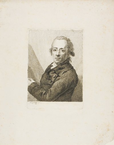 Self-Portrait Before an Easel by Anton Graff