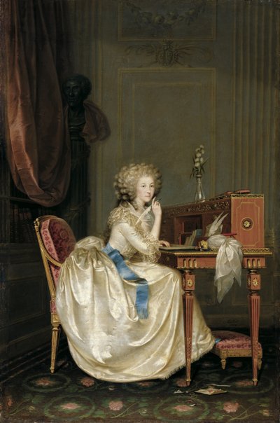 Portrait of Marie Louise of Savoy, Princess of Lamballe by Anton Hickel