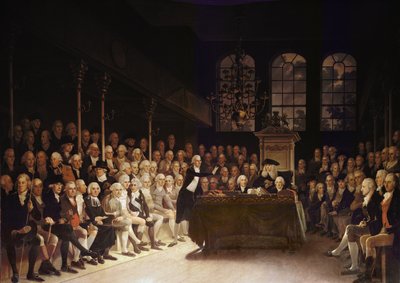 William Pitt Addressing the House of Commons on the French Declaration of Wars 1793 by Anton Hickel