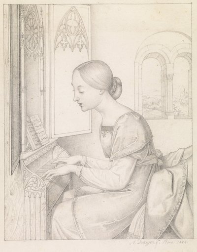 Saint Cecilia by Anton Josef Dräger