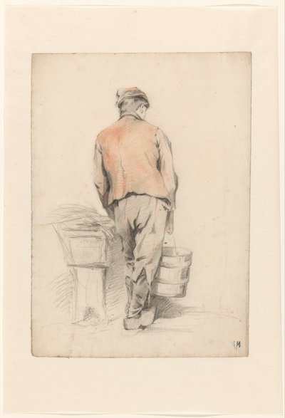 Standing Boy with Bucket, Seen from the Back by Anton Mauve