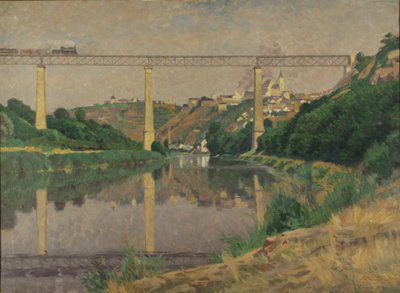City with Railway Bridge by Anton Nowak