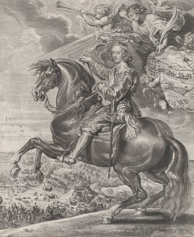 Portrait of Cardinal-Infante Ferdinand of Austria, on horseback by Anton van der Does