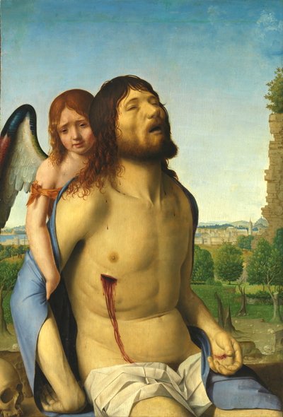 The Dead Christ Supported by an Angel by Antonello da Messina