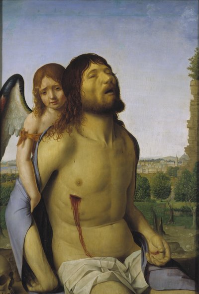 The Dead Christ Supported by an Angel by Antonello da Messina