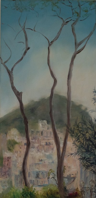 Italian trees, Amalfi coast, 2018 by Antonia Myatt