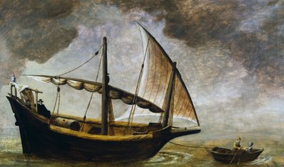Genoese wine ship from 17th century by Antonino Traverso