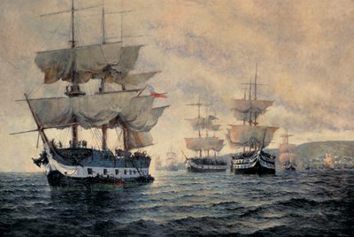 The Embarkation of the Liberating Expedition of Peru on the 20th August 1820, under the Command of Captain General Jose de San Martin by Antonio A. Abel