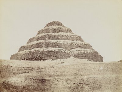 Pyramid at Saqqara, view from southeast of the Step Pyramid by Antonio Beato
