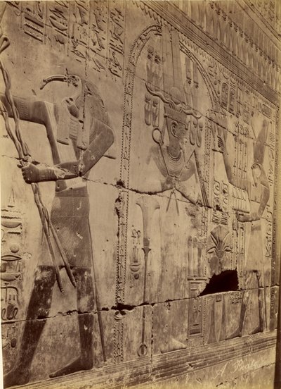 Relief of the Purification of Seti I, Abydos by Antonio Beato