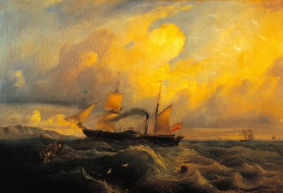 Isabel II, the First Screw Steamer of the Royal Spanish Navy by Antonio Brugada