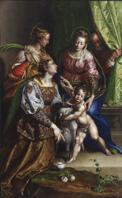 Madonna and Child with St. Joseph, St. Catherine and St. Agnes by Antonio Campi