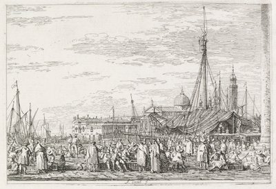 Views: The Market on the Molo, 1735-1746 by Giovanni Antonio Canal