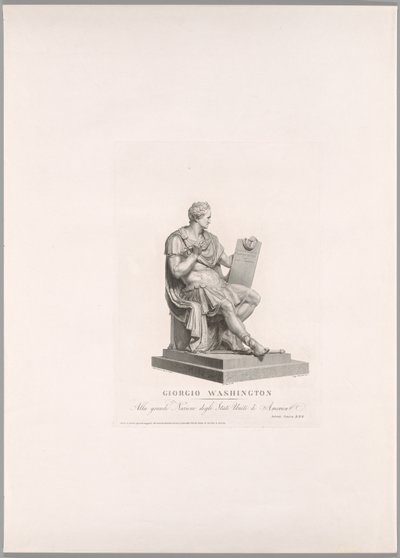 George Washington, Front View, from Oeuvre de Canova by Antonio Canova