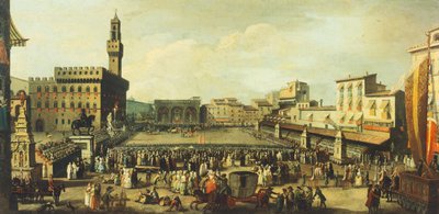 Festival in Piazza della Signoria by Antonio Cioci by Antonio Cioci or Ciocchi