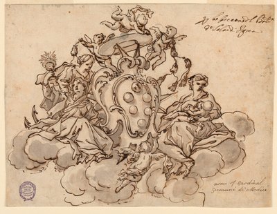 Design for a Ceiling with the Coat of Arms of Cardinal Francesco Maria de