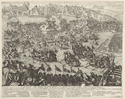 Attack by Sea and Land on San Michele (The Siege of Malta) by Antonio Francesco Lucini