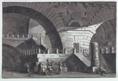 Stage Design, Prison Interior with the Death of Socrates by Antonio Giuseppe Basoli