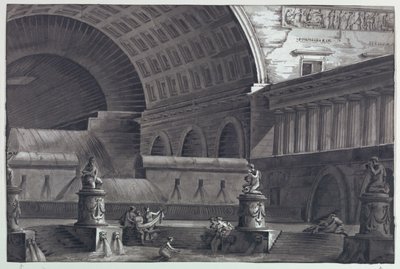 Stage Design, Roman Baths by Antonio Giuseppe Basoli