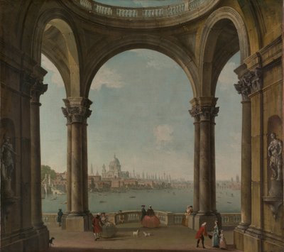 Capriccio with St. Pauls and Old London Bridge by Antonio Joli