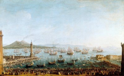 Departure of Charles of Bourbon for Spain, Seen from the Harbour by Antonio Joli