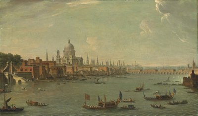 Four Views of London: The Thames Looking Towards St. Paul