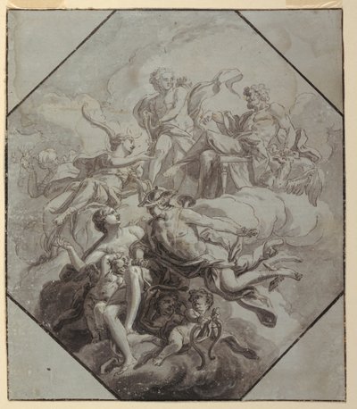 Design for a Ceiling Painting on Theme of Olympus by Antonio Manno