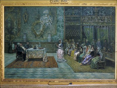 Review of Doctrine in the Vicarage of Granada, Late 19th Century by Antonio Munoz Degrain