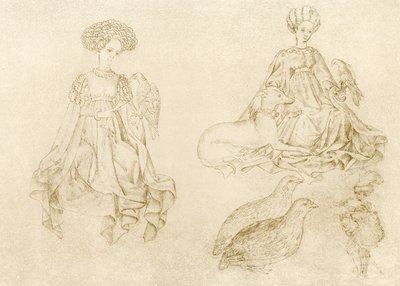 Women with Falcon and Greyhound by Antonio Pisanello