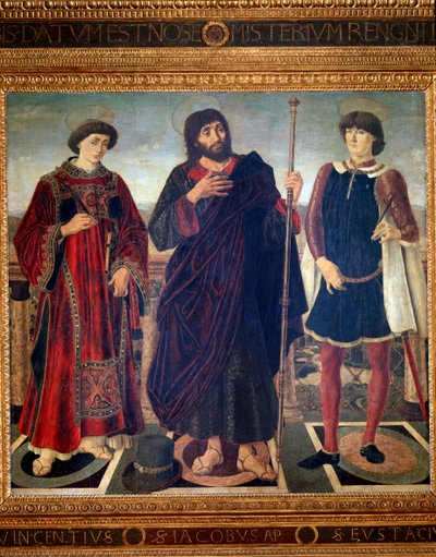 Altarpiece of St Vincent, St James and St Eustatius by Antonio Pollaiuolo
