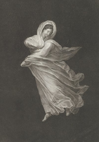 A Bacchante Wearing Flowing Drapery, Looking Down, Right Arm Bent and Left Arm..., ca. 1795-1847 by Antonio Ricciani