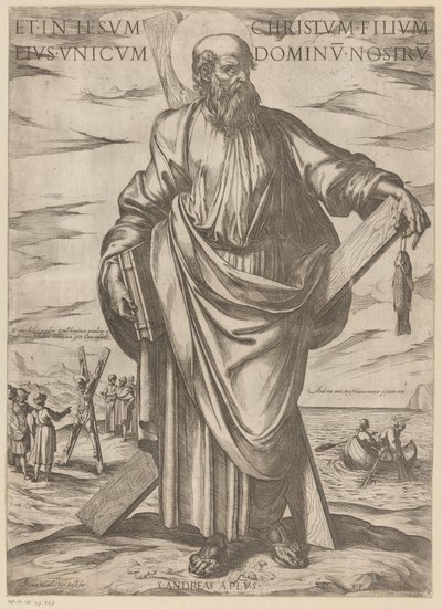 Saint Andrew (Christ, Mary, and the Apostles) by Antonio Tempesta