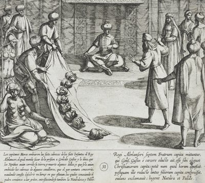In the Presence of Almanzor, Gonzalo Gustos Identifies the Severed Heads of His Sons by Antonio Tempesta