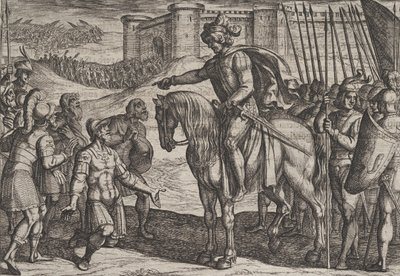 Men from the Fortress Surrender and Pledge Their Lives to Civilis, from The War by Antonio Tempesta