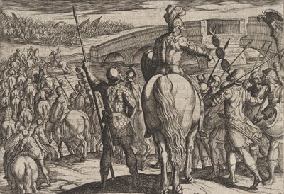 The Advance Guard of the New Roman Troops Turned Back, from The War of the Roman, 1611 by Antonio Tempesta