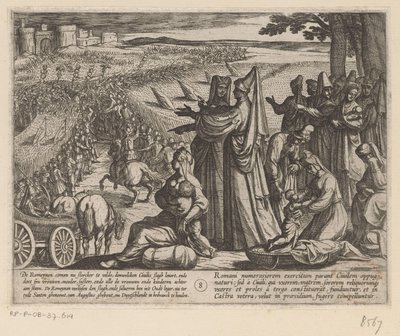 Women and Children Watch Julius Civilis Defeat the Romans (The Batavian Wars Against the Romans) by Antonio Tempesta
