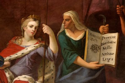 Queen Anne as Britannia, with a Prophetess (detail) by Antonio Verrio