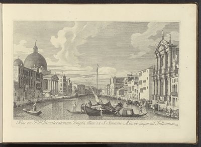 View of the Grand Canal, Santa Maria di Nazareth, and San Simeone Piccolo in Venice by Antonio Visentini