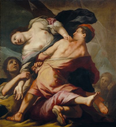 A scene of rape by Antonio Zanchi