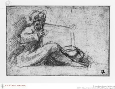 Seated Figure with Book by Antonio da Correggio
