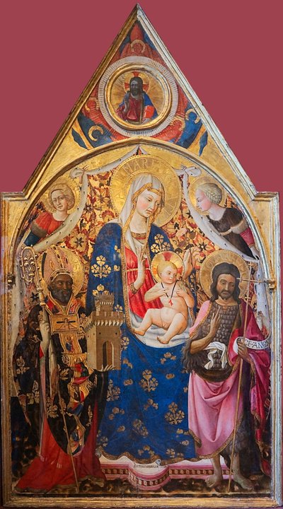 Madonna and Child Enthroned with Saints (detail) by Antonio da Firenze