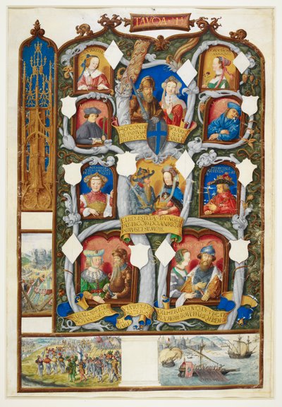 Genealogical tree showing the descent of Don Henry of Portugal from Stephen, King of Hungary, from 