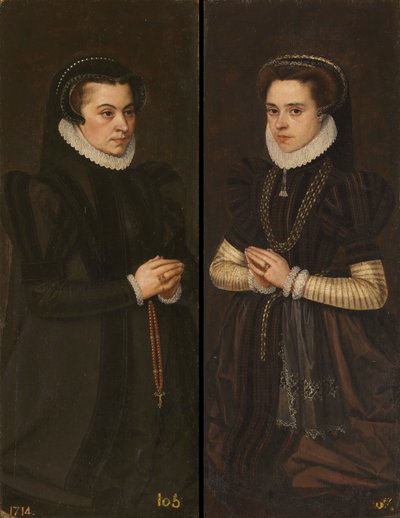 Margarita of Parma and Maria of Portugal, Wife of Alessandro Farnese by Antonis Mor