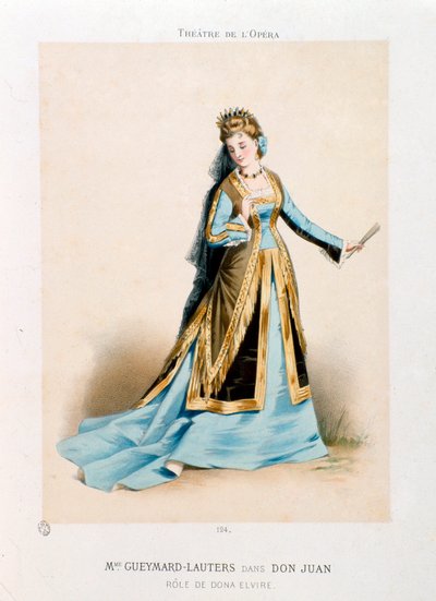 Singer Pauline Lauters-Gueymard (1834-1876) Performing Dona Elvire in Wolfgang Amadeus Mozart