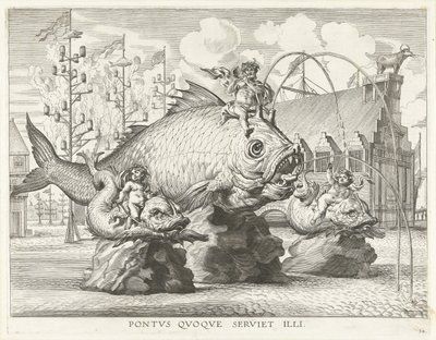 Spectacle with Triton on a Giant Fish; Entry of Ferdinand into Ghent in 1635 by Antony van der Does