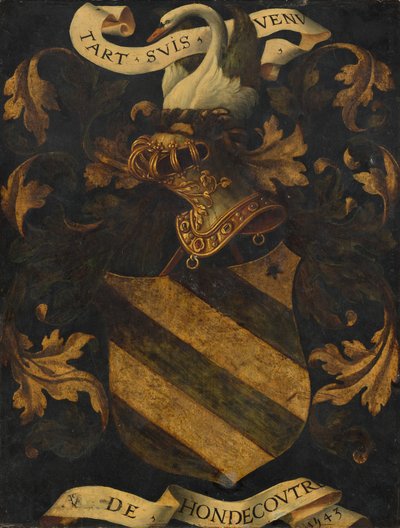 Crested Coat of Arms [reverse], 1543 by Antwerp 16th Century