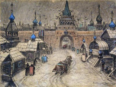 Old Moscow, 1908 by Apollinari Mikhailovich Vasnetsov