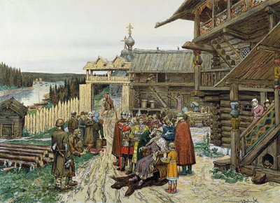 Court of a Feudal Russian Prince by Appolinari Mikhaylovich Vasnetsov