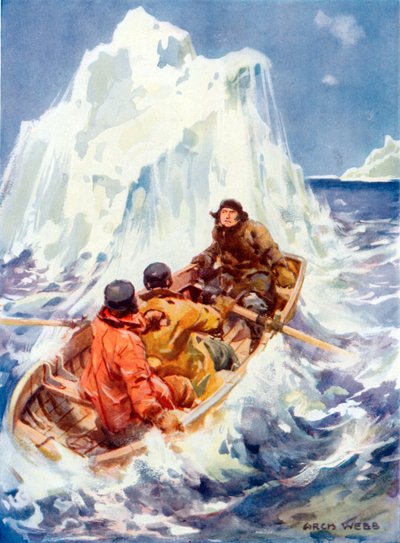 John Franklin witnessing the creation of an iceberg by Archibald Webb