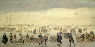Winter Scene with Numerous Figures on the Ice, c.1600-31 by Arent Arentsz